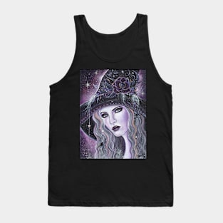 Black widow Halloween witch By Renee Lavoie Tank Top